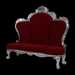 Grand Chair - Silver & Red - Fiberglass