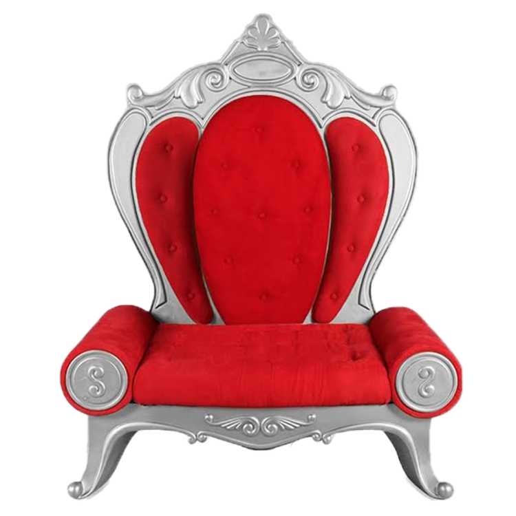Rococo Red Chair With Silver Trim