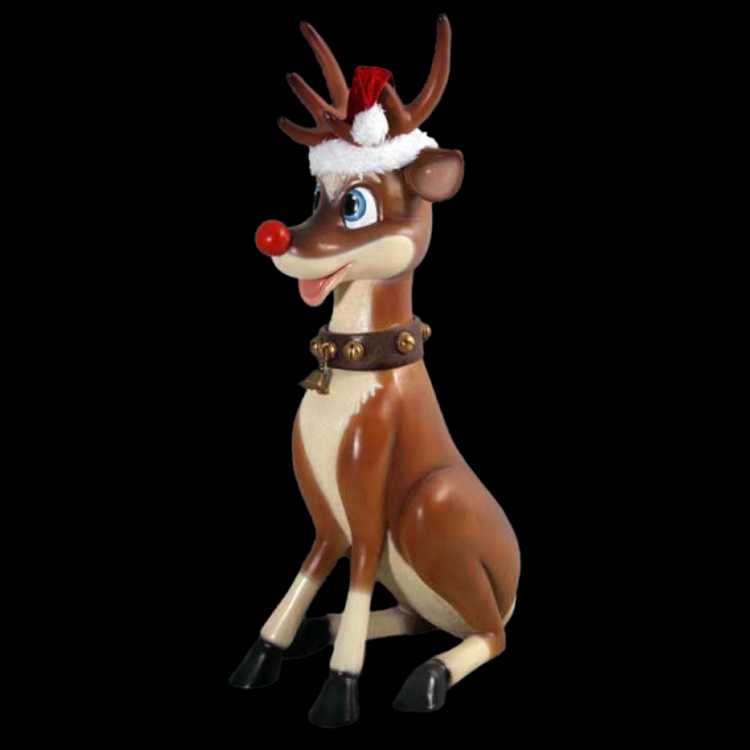 Sitting Reindeer Display - Fiberglass