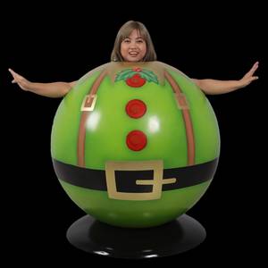 Elf Ball Photo Prop - Fiberglass Elf Ball Photo Prop - Fiberglass