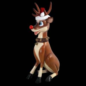 Sitting Reindeer Display - Fiberglass