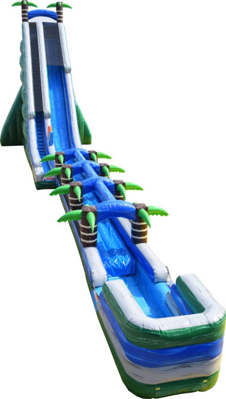 40' Tropical Water Slide With Slip N Slide