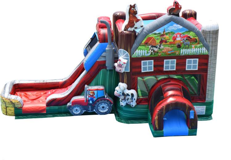 Farm House Wet/Dry Bounce and Slide Combo