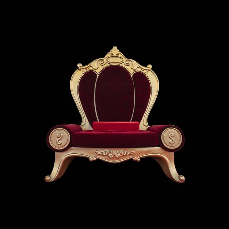 Rococo Red Chair With Gold Trim