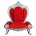 Rococo Red Chair With Silver Trim Rococo Red Chair With Silver Trim