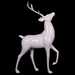 Glossy White Standing Reindeer Statue - Fiberglass Glossy White Standing Reindeer Statue - Fiberglass