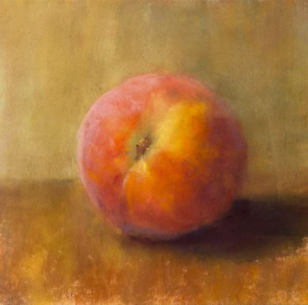 "Peach Study" 5x5, Pastel, © Nelia Harper