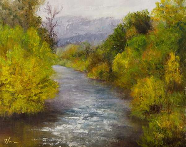 Along the Yampa, 8x10, oil on canvas panel