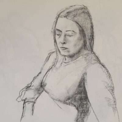 Charcoal sketch of Molly
